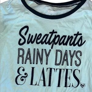 𝅺JUSTICE longe sleeve sparkly tee- sweatpants, rainy days, and lattes size 16